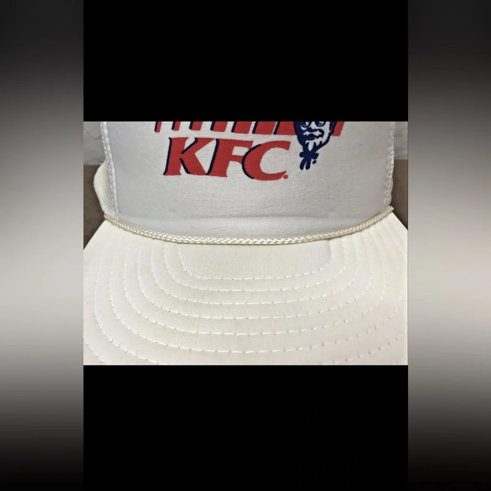 KFC Trucker Hat Creamy Ivory Mesh Back Snapback Nissin Cap